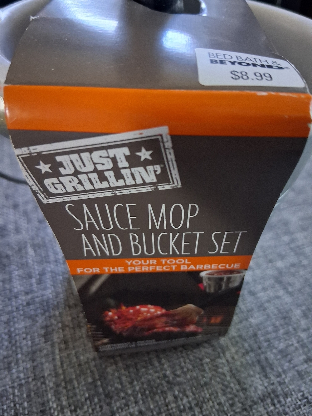 Bed Bath & Beyond Just Grillin' Orange Sauce Mop & Bucket Set